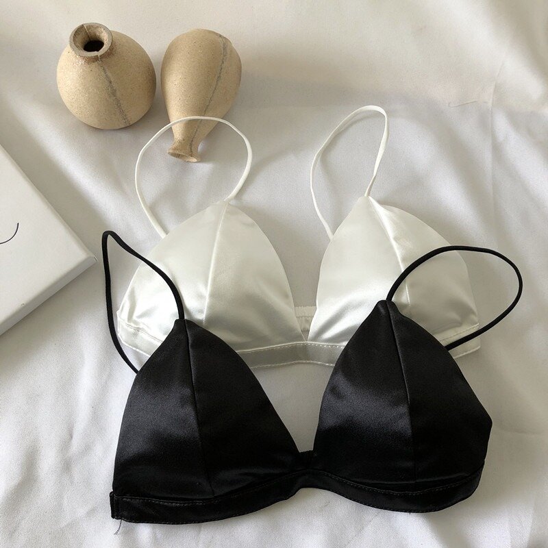 2021new Tube Top French Style Small Breast Underwired Beauty Back Spaghetti Strap Underwear Sexy Triangle Cup Women's Bra