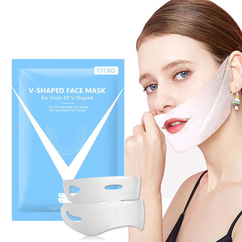 2PCS สีเขียวชา Oil Control Face Mask Stick Solid Blackhead ลบทำความสะอาดหน้ากาก V รูปร่าง Sliming หน้ากากอายุ Skin Care