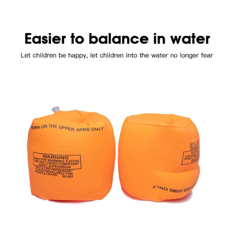 Anneau de natation gonflable pour adultes et enfants, disponible en 3 couleurs, en PVC épais, anneaux flottants, manches gonflables, 2 pièces/lot