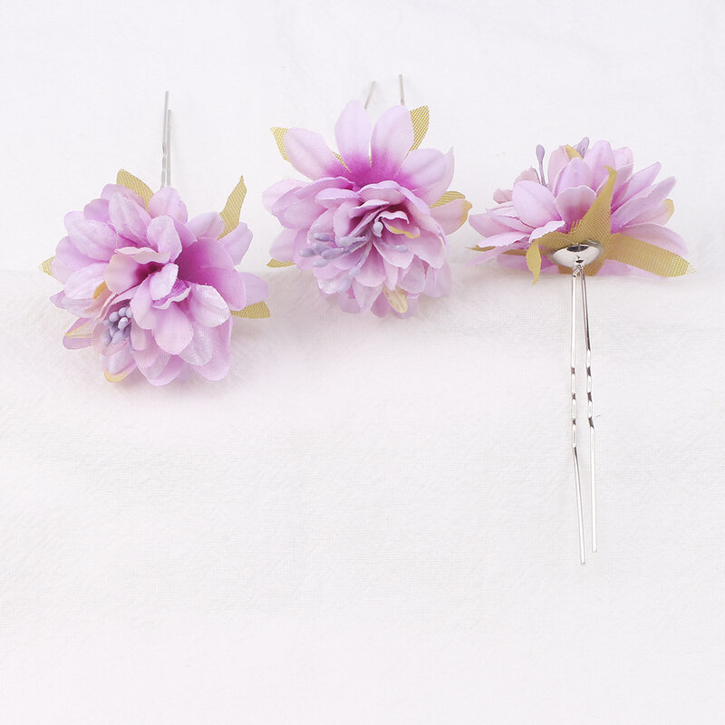 Wedding Bridal Prom flower hair clips pins Party Bridal Hair Pins Clips Bridesmaid flower barrettes hair Accessories