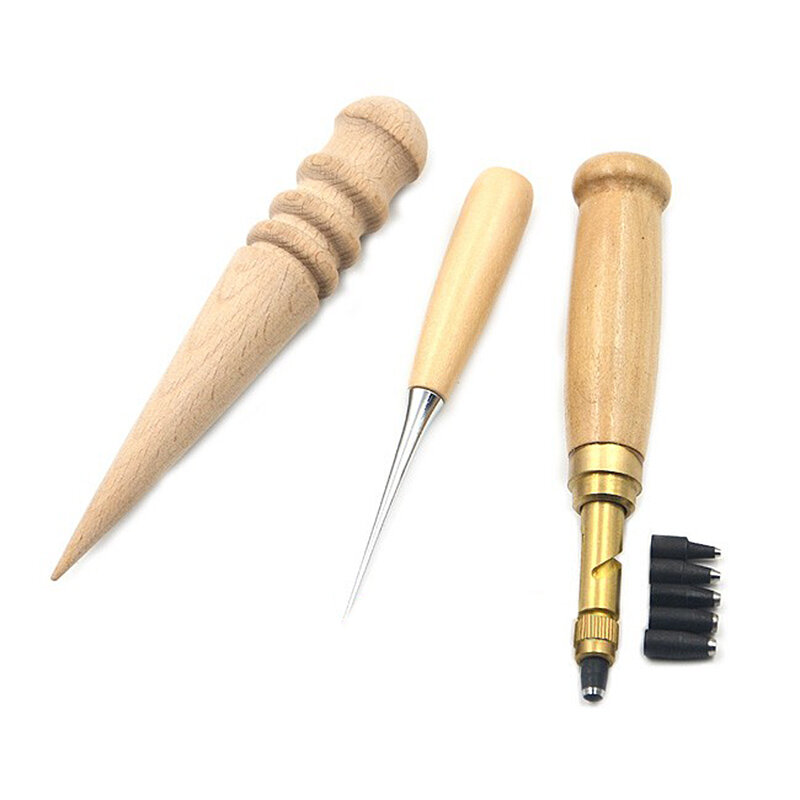 18 pçs artesanato diy ferramentas artesanais perfurador edger trincheira dispositivo cinto puncher conjunto ferramentas de mão couro e2shopping