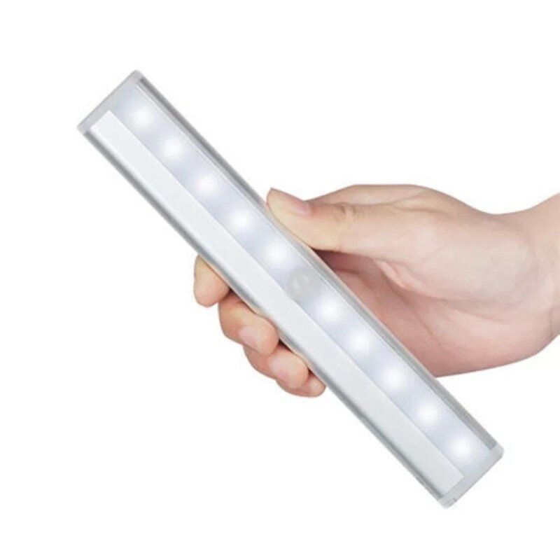 Luz Nocturna portátil, con sensor de movimiento infrarrojo, 10 LED para cocina, dormitorio, armario, iluminación e iluminación nocturna