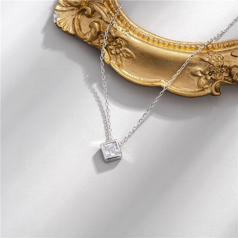 Sodrov 925 Sterling Silber Halskette Für Frauen Einzigen Diamant Anhänger Halskette Hohe Qualität Silber 925 Schmuck