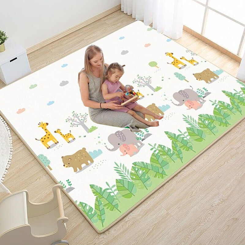 Xpe-alfombra de juegos para bebé, Tapete grueso de 1cm, plegable, para gatear