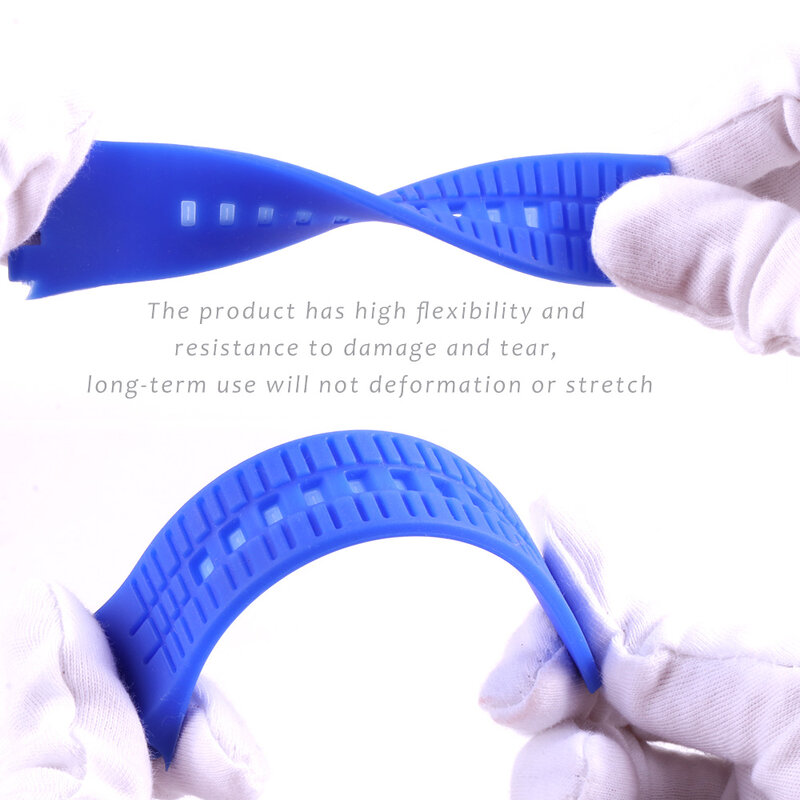 29*22mm cinturino in gomma siliconica chiusura a perno impermeabile per cinturino Swatch cinturino in gomma rosso blu scuro strumenti blu chiaro