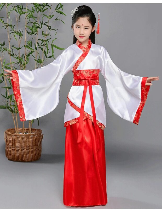 Chinese Children's New Year's Costumes Christmas Evening Party Dress Kids Autumn Spring Festival Princess Costume for Girls