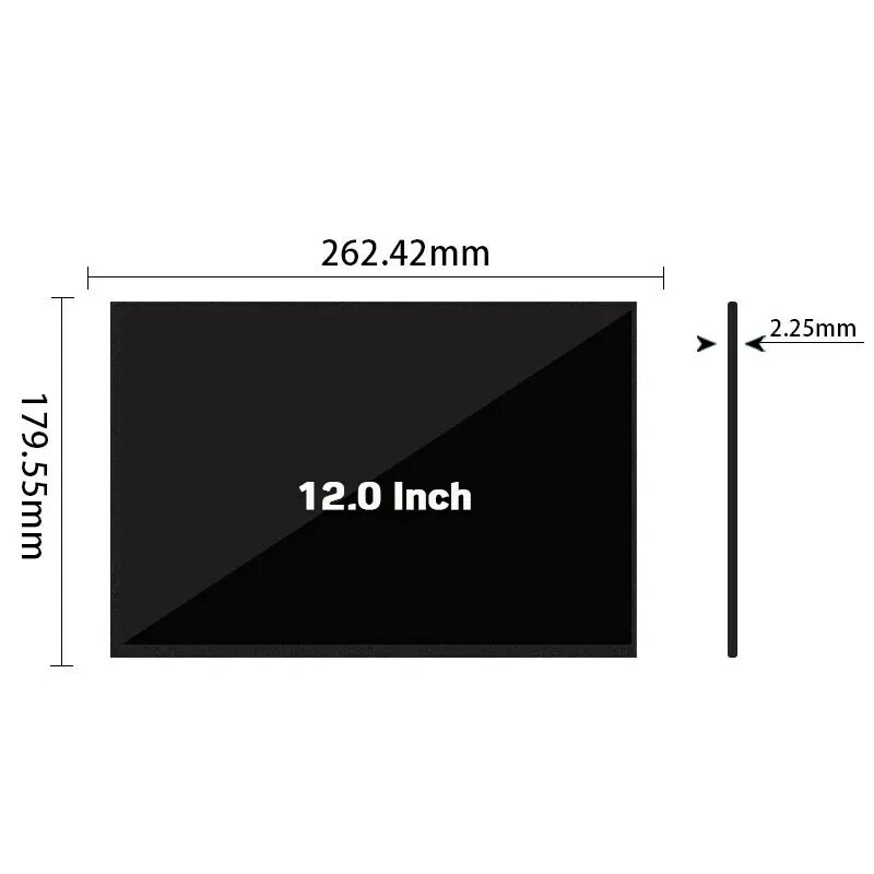 Layar LCD LVDS 12 Inci Asli Resolusi P120ZDG-BF1 2160*1440 Kecerahan 450 Kontras 1000:1