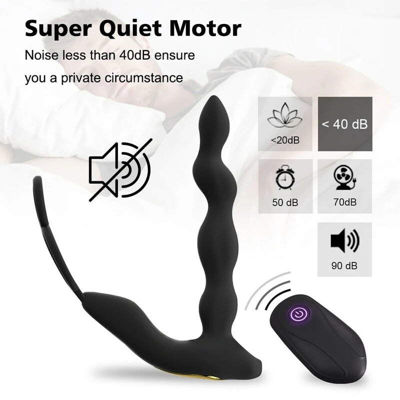 Mannelijke Prostaat Massage Vibrator Anaal Plug Siliconen Stimulator Butt Vertraging Ejaculatie Ring Speeltjes Voor Mannen Koppels Speelgoed