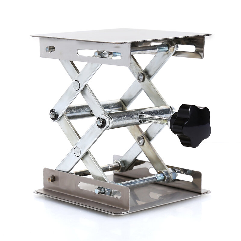 Plataforma elevadora de laboratorio, soporte de tijera Manual de acero inoxidable, mesa elevadora para laboratorio, 100x100mm