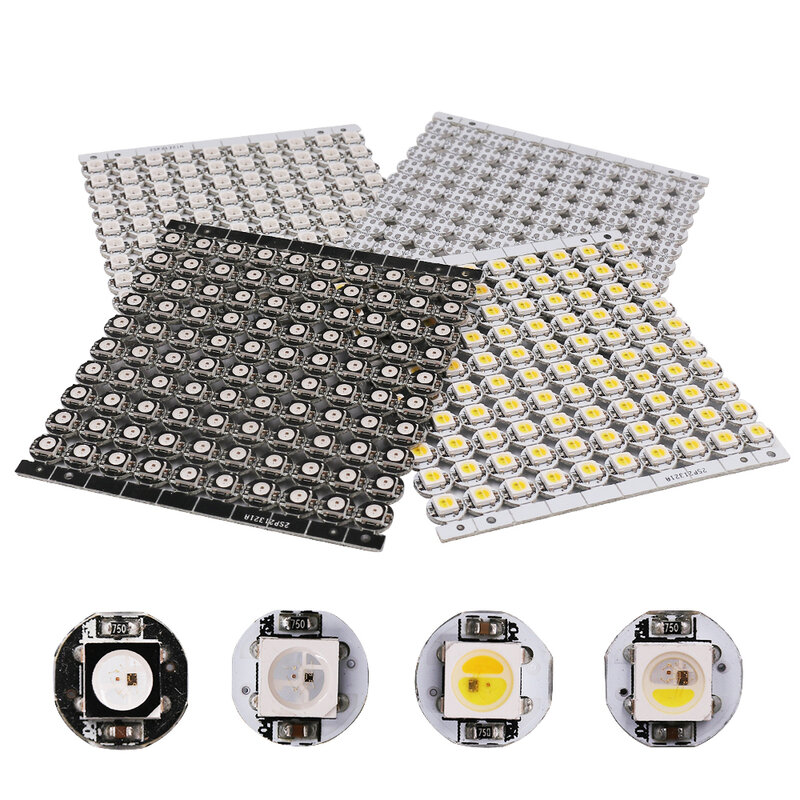 Mini Placa de píxeles LED RGB direccionable SK6812 1000 3535, disipador térmico de 5V, PCB negro/blanco, similar a WS2812B, 2-5050 Uds.