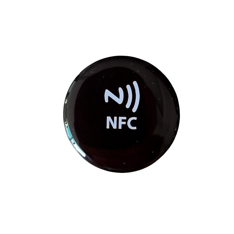 OneHop-etiqueta de Metal Ntag213, 144 Bytes, 13,56 MHZ, diámetro de 30mm, NFC, epoxi, etiqueta para todos los teléfonos móviles, compartir en redes sociales