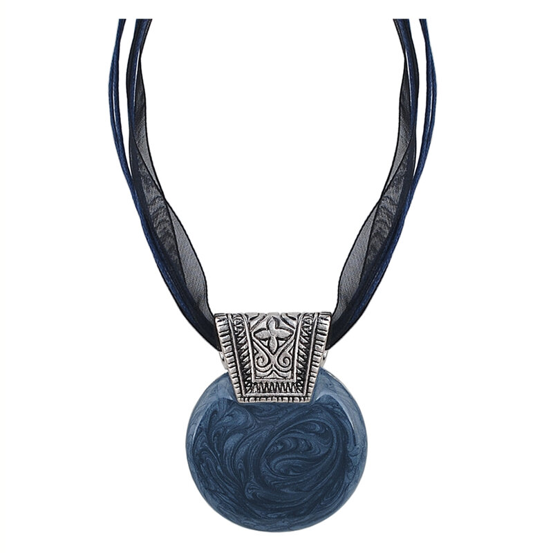 Женское винтажное ожерелье с подвеской геометрической формы