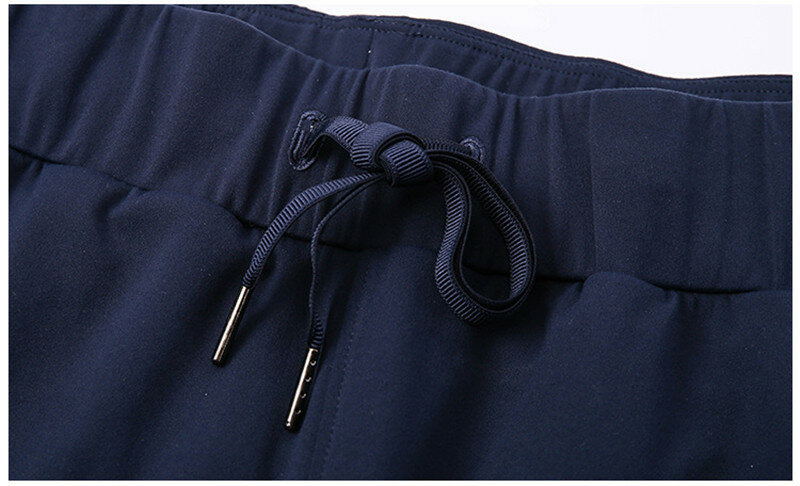 Lulu-Pantalones deportivos para mujer, mallas de Yoga para trotar, ropa fina, cintura anudada, pierna recta con cordón, bolsillos, pies