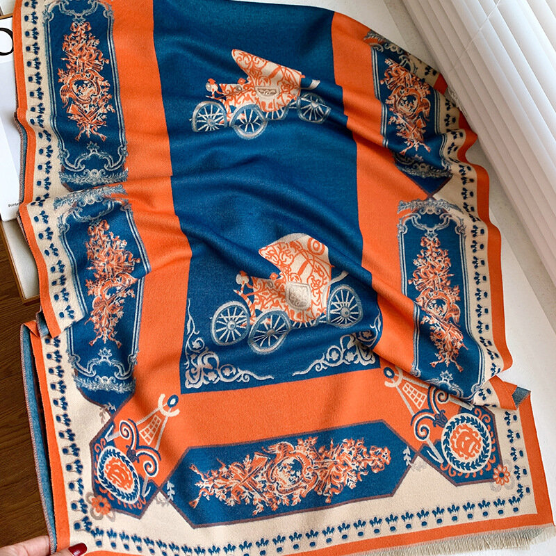 カシミヤロングスカーフ,ファッショナブルなスカーフ,花の形,スツール,冬,大きな毛布,バンダナ,185x65cm