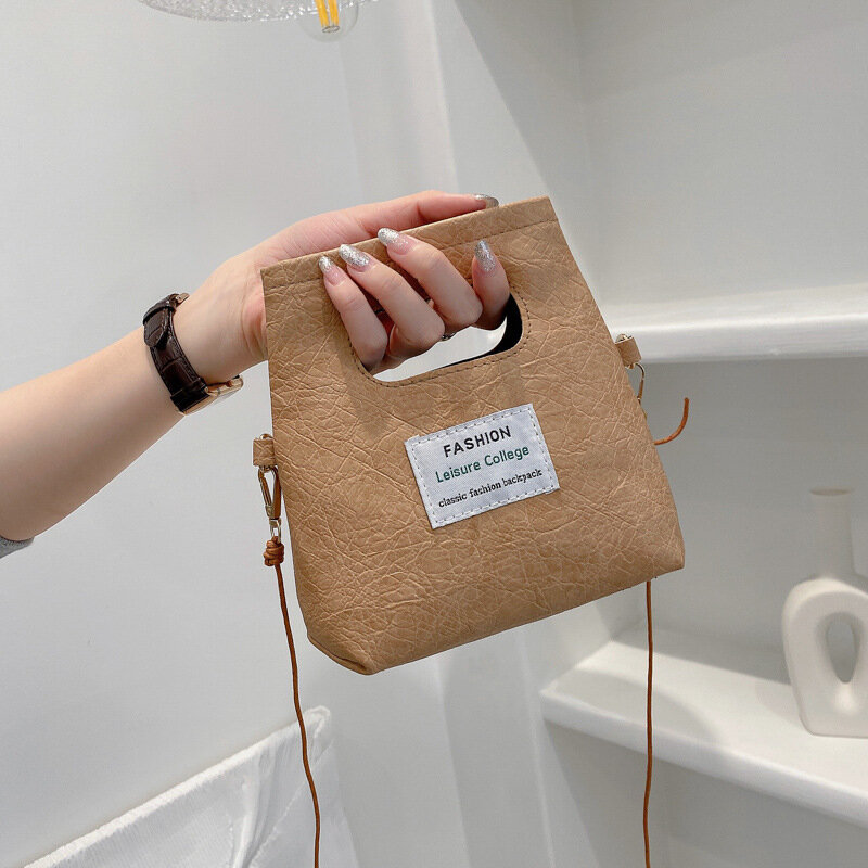 Mini sac à main en PU pour femmes, petit sac Mobile mignon, fourre-tout seau à bandoulière, sac à main personnalisé de Style de rue à la mode, nouvelle collection 2021