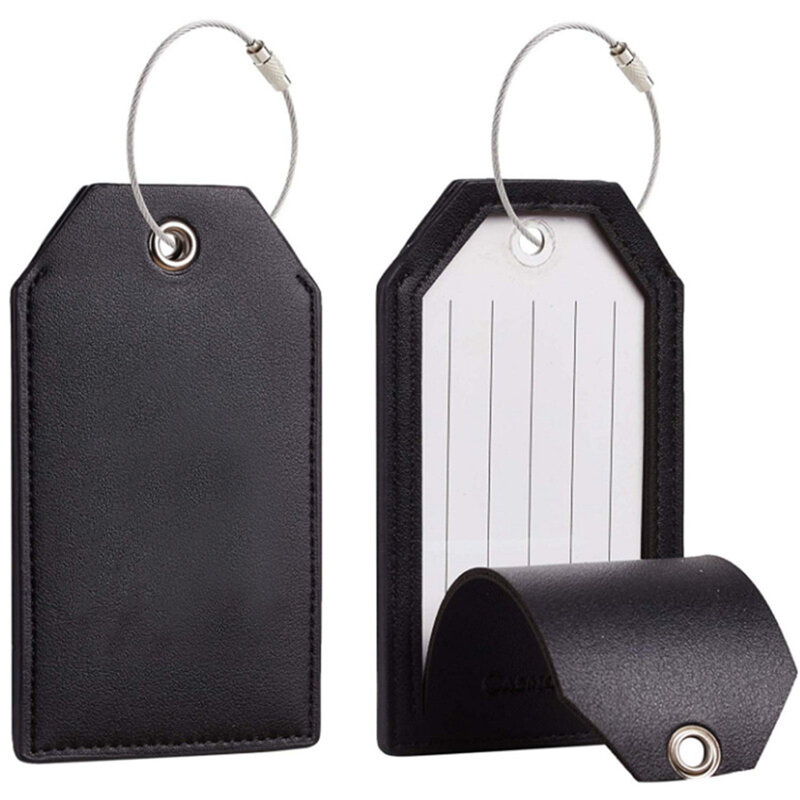 Hoge Kwaliteit Pu Lederen Koffer Bagagelabel Label Tas Handtas Id Adres Holder Reizen Accessoires Bagage Instapkaart