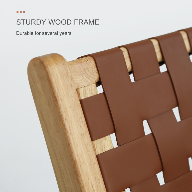 LUE-BONA couro tecido cadeira do pátio para o lazer interior de madeira reclinável acento sofá moderno mobiliário de madeira para jardim sala estar