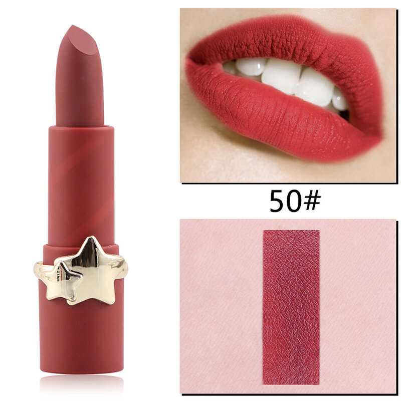 ミスローズリップグロス口紅ベルベットマットリップ釉薬軽量唇化粧持続リップティント防水化粧品12色