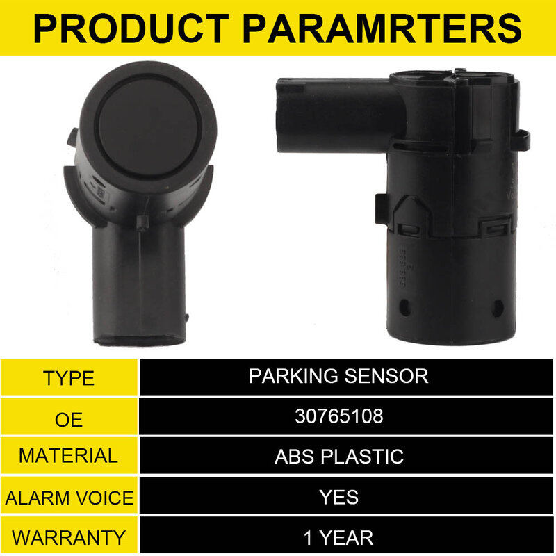 Sensor de estacionamento automotivo pdc, 4 unidades, para volvo s40, s60, s80, c70, v70x, xc90, xc70, amortecedor, assistente reversa 30668099, 30668100, 30765408, 30765108