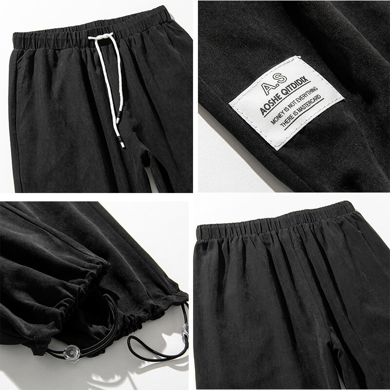 Pantalones deportivos informales para hombre, pantalón holgado, transpirable, talla grande, novedad de verano, 8XL