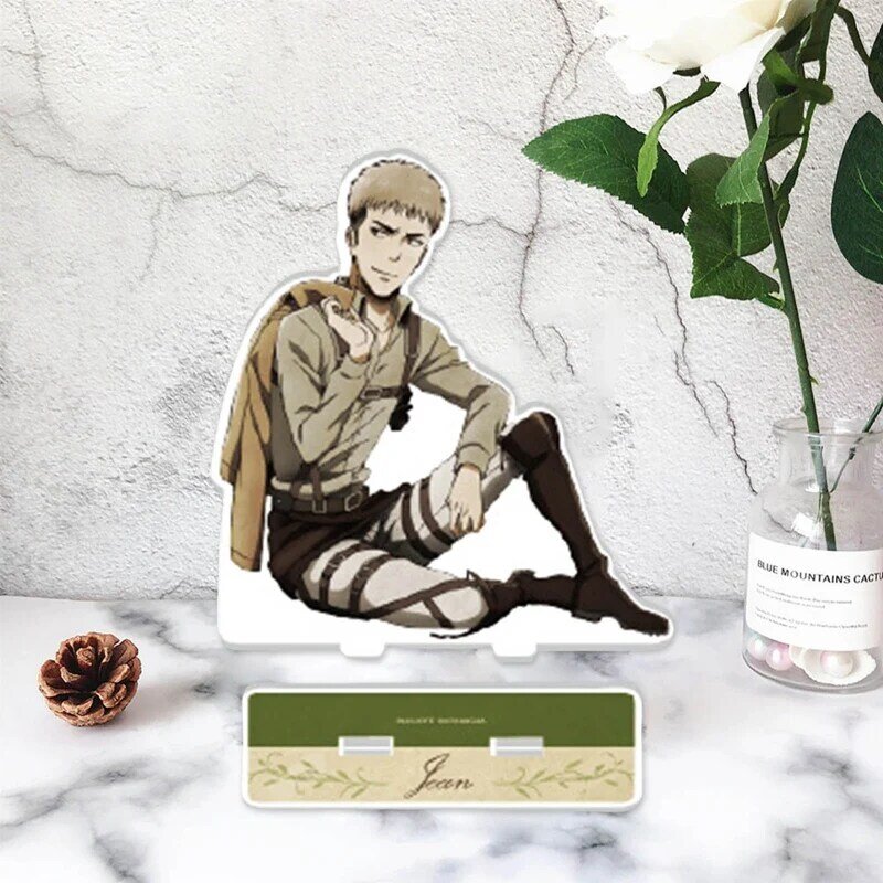 Attack On Titan Dekorasi Desktop Stand Transparan Akrilik Perifer