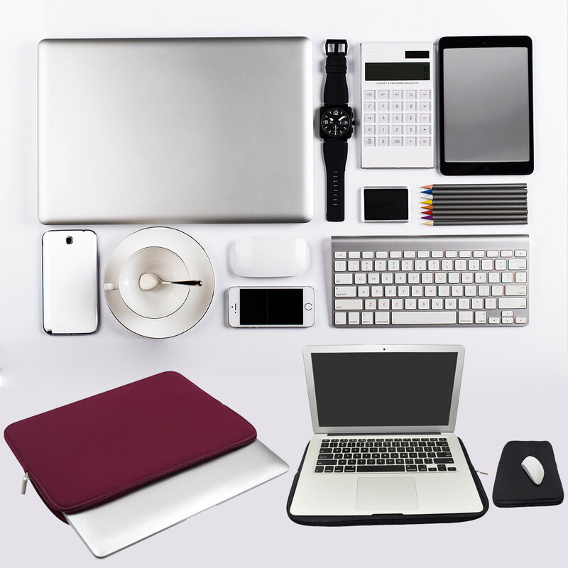 Capa para notebook, bolsa para laptop 11 15.6 13 polegadas para macbook pro air 13, estojo para notebook xiaomi huawei hp
