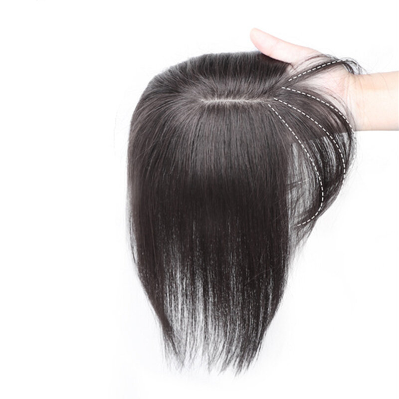 Halo Lady Beauty koronkowa baza włosów Topper ludzki włos brazylijski naturalny klips do włosów do włosów przerzedzenie kobieta Remy Machine-made