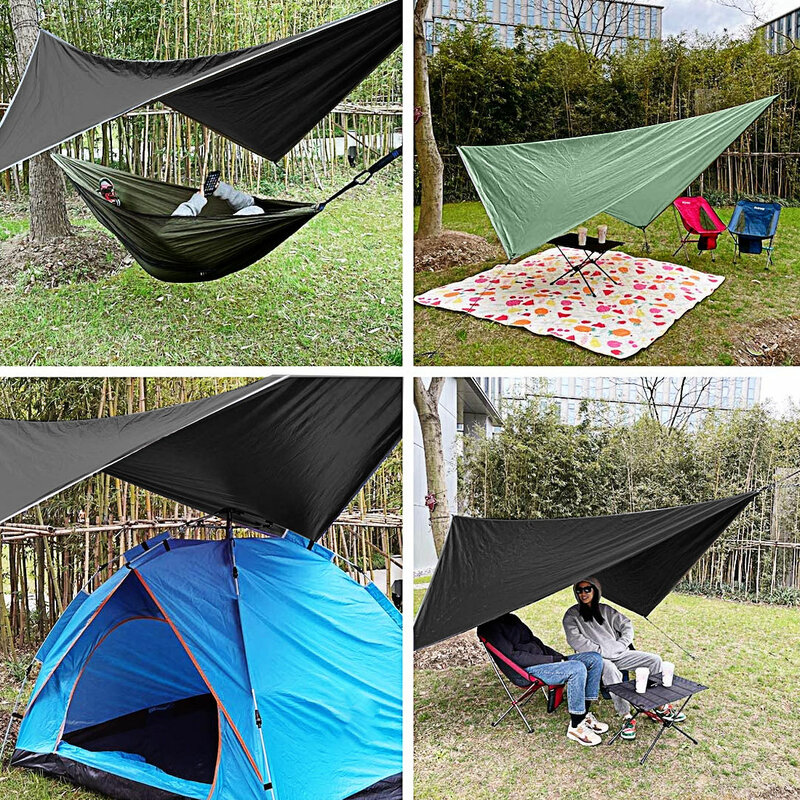 Hamac de Camping, tente, auvent, bâche de mouche de pluie, moustiquaire étanche, pare-soleil Portable