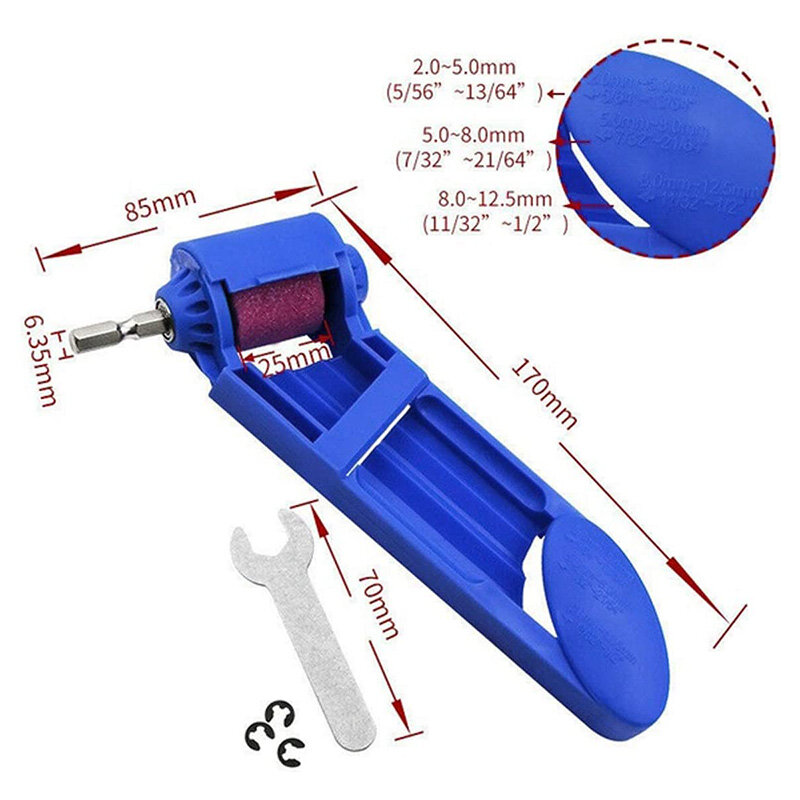 Apontador de broca portátil de 2-12.5mm, ferramenta de rebolo de corindo, broca resistente a polimento, ferramenta de roda