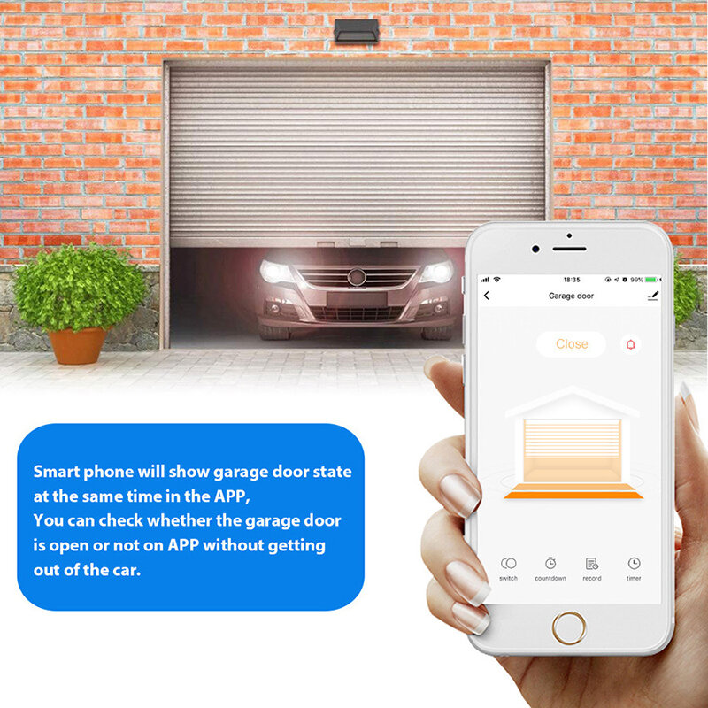 Novo controle inteligente para abertura de porta de garagem, com wi-fi, funciona com alexa, echo, google home, smart life/app tuya, sem necessidade de hub