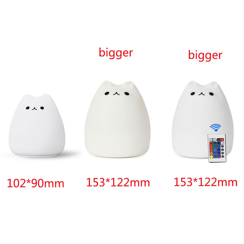 LED Night lamp decorate desk light battery dream cute cat holiday creative sleepping  7changing bulb for baby bedroom luminar