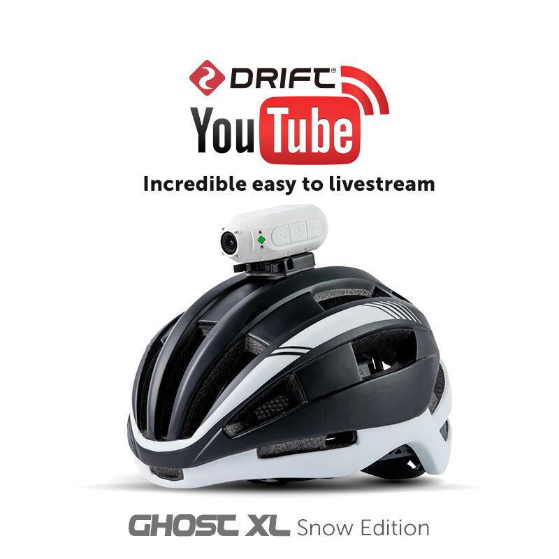 Drift Ghost XL Sport Action Video Camera1080P HD WiFi Camera IPX7 Waterproof 9 Hour Battery Life Motorcycle Bicycle Helmet Cam