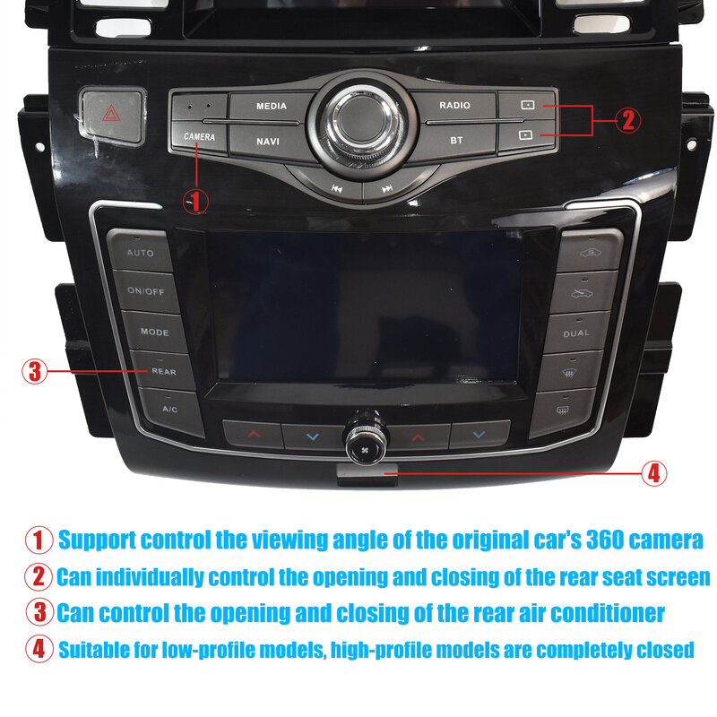 Newest Dual screen Android car radio receiver for Nissan patrol Y62 for infini qx80 2010-2020 car GPS navi multimedia DVD player