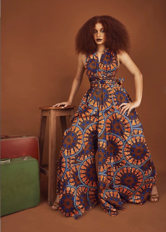 Африканские платья из полиэстера для женщин, новинка 2021, женские брюки с принтом в стиле Анкары, модный халат, Африканский комбинезон