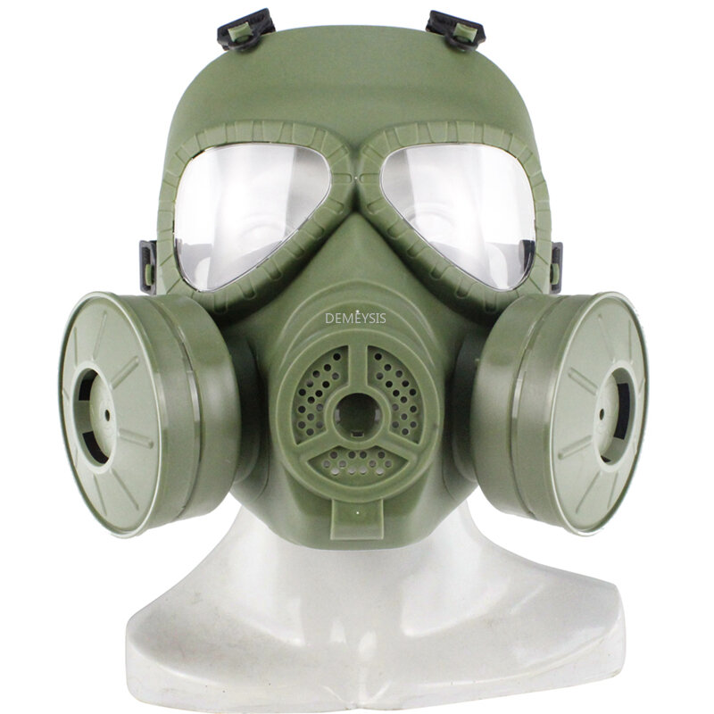 Masker Gas Taktis Militer Airsoft Paintball Olahraga Anti-kabut Masker Wajah Penuh Tentara Tempur CS Wargame Masker Tengkorak Bernapas