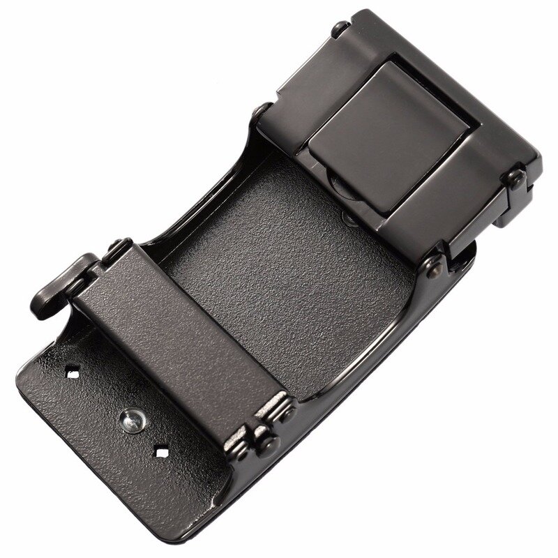Boucle de ceinture en cuir automatique pour hommes, largeur de 3.5cm, décontractée, Simple, mate, de styliste, Business, noir