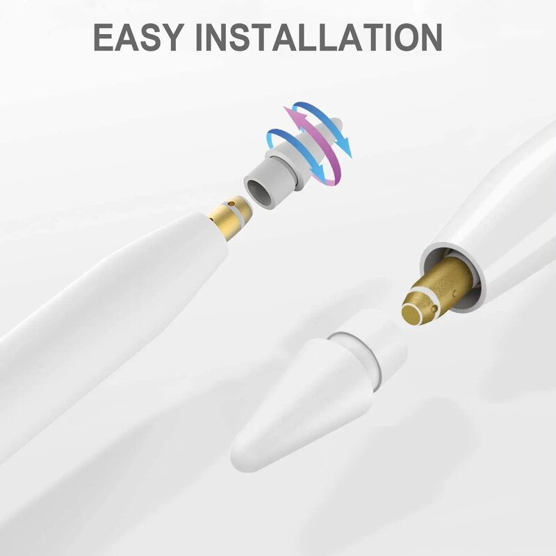 2021 nuovi suggerimenti per la matita per Apple Pencil 1 2, Paperfeel a doppio strato smorzamento del rumore riduzione delle punte della matita di Apple sostituzione 애플펜펜펜