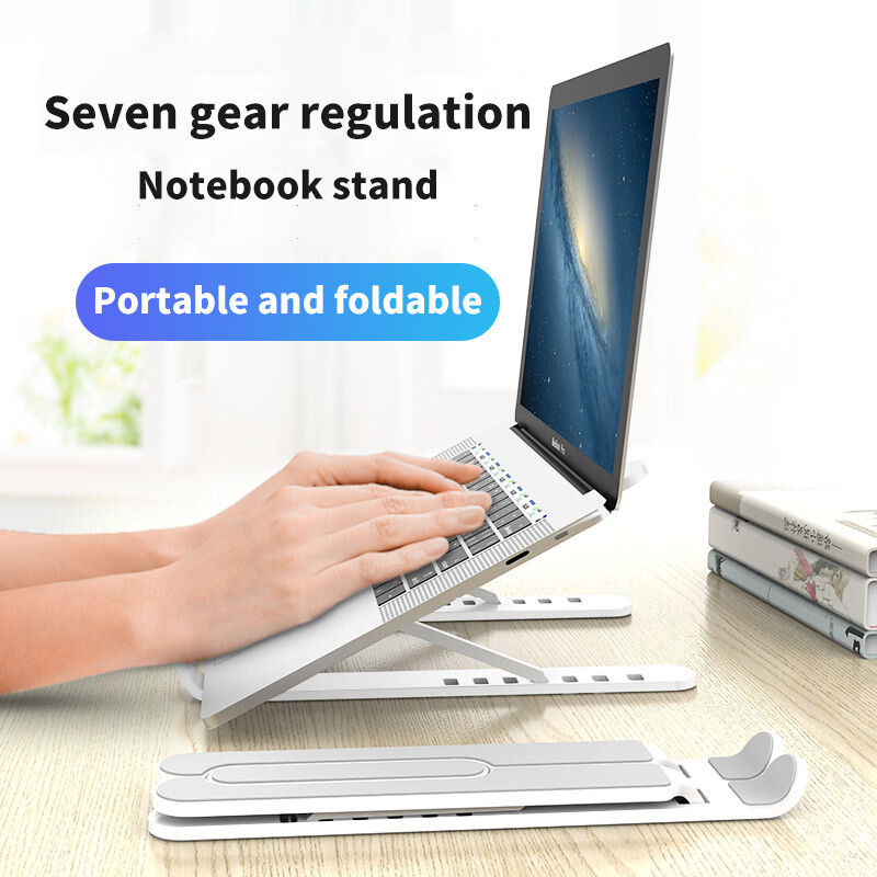 GOOJODOQ regulowany składany stojak na laptopa antypoślizgowy uchwyt na notebooka uchwyt na laptopa do Macbook Pro Air iPad Pro DELL HP