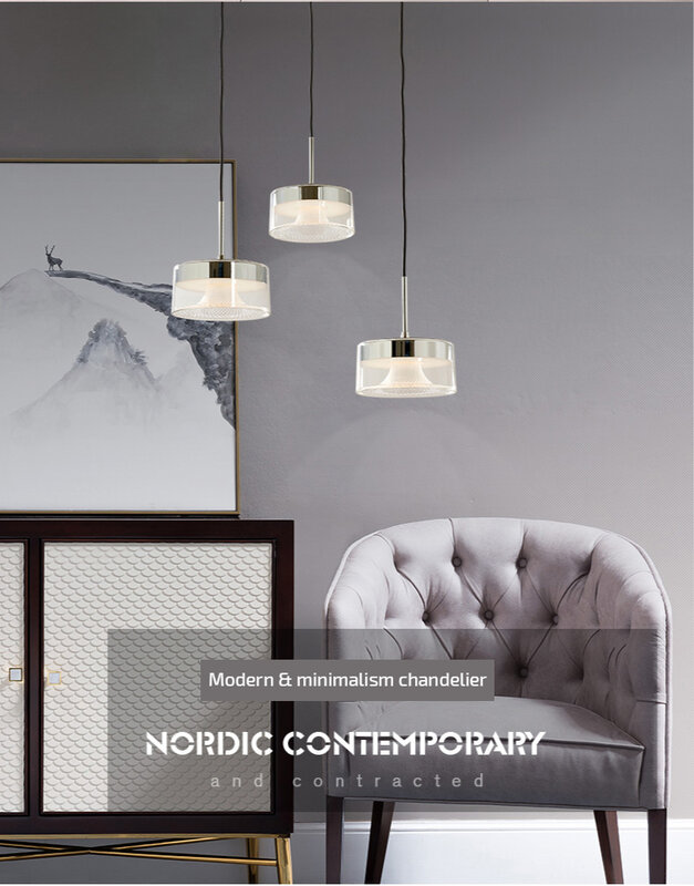 Panasonic Nordic Modern Loft Hanging Light LED Pendant Light for Restaurant Bar Living Room Bedroom Pendant Lamp Decor Luminaire