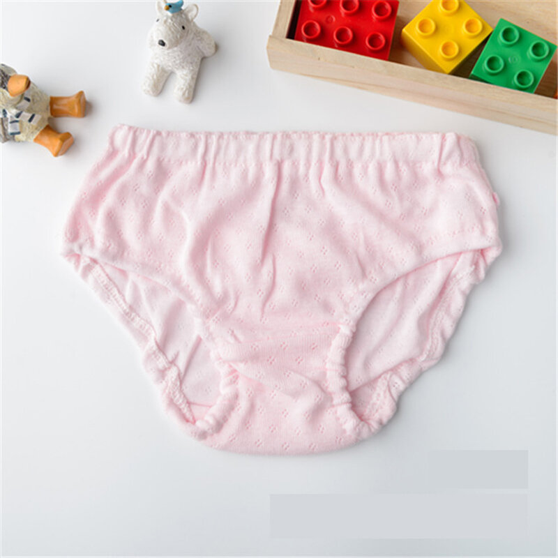 Ropa interior de algodón para niña recién nacida, pantalones cortos con lazo en la oreja, color rosa y blanco, 0-2 años, 2 unids/lote