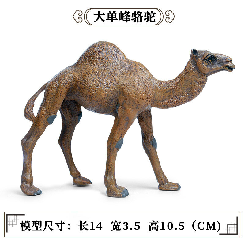 Nuova simulazione modello di animale selvatico Desert Camel PVC bambola mobile cognizione per bambini istruzione giocattolo per bambini regalo