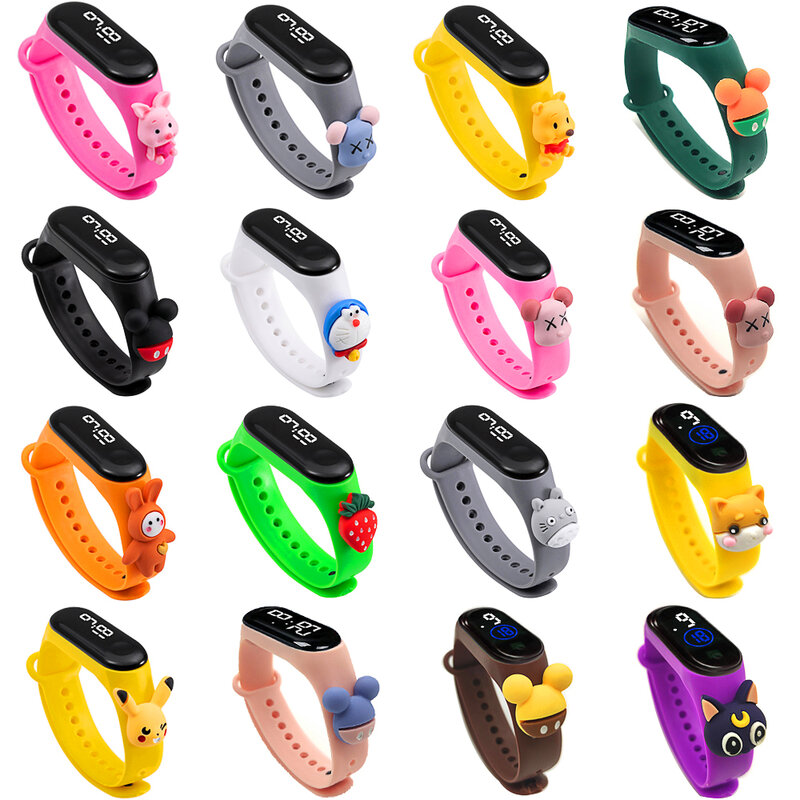 Zegarki dla dzieci LED cyfrowy nadgarstek bransoletka do zegarka dla dzieci sportowy zegarek terenowy dla chłopców dziewcząt elektroniczny zegar z datą Reloj Infantil