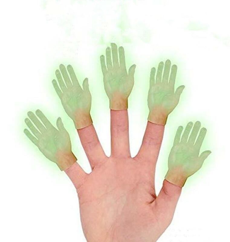 Kuulee 2pcs/set Palm Puppet Finger Covers Toys Left and Right Hand Model Halloween Party Decoration Brinquedos