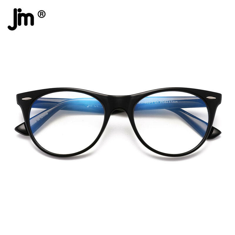 JM Vintage Round Blue Light Blocking Reading Glasses Men Women Retro Anti Blue Ray Reading Glasses