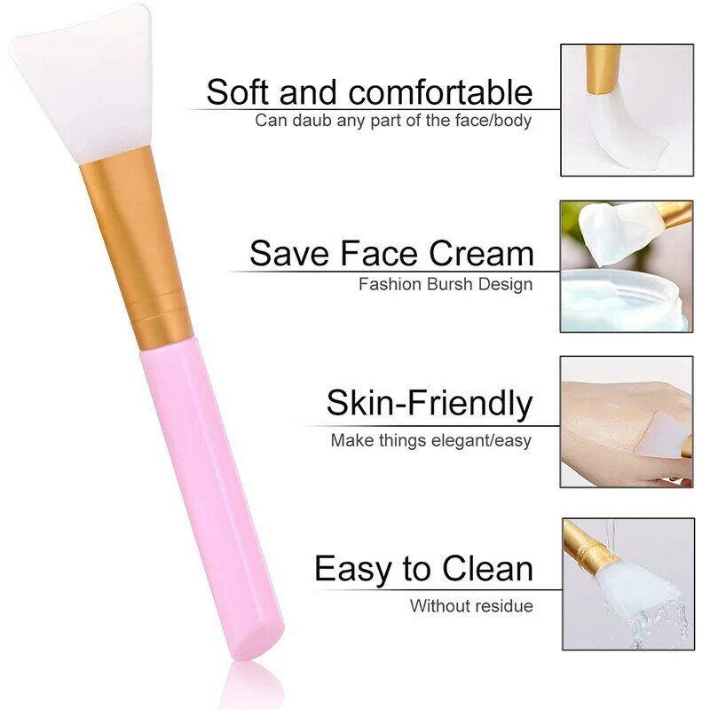 1PCS Silicone Facial Mask Brush Soft Tip Silicone Adjusting Facial Mask Stick DIY Beauty Tools Facial Mask Brush Beauty  Makeup