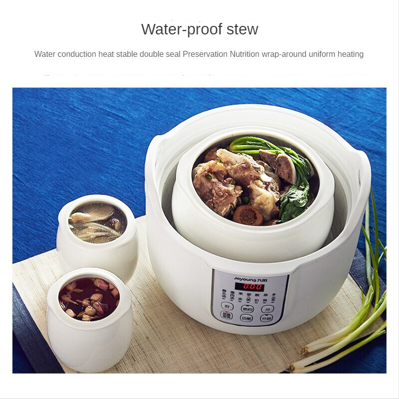 Joyoung panela de guisado de água cerâmica elétrica 1.8l pote de sopa casa automática cerâmica