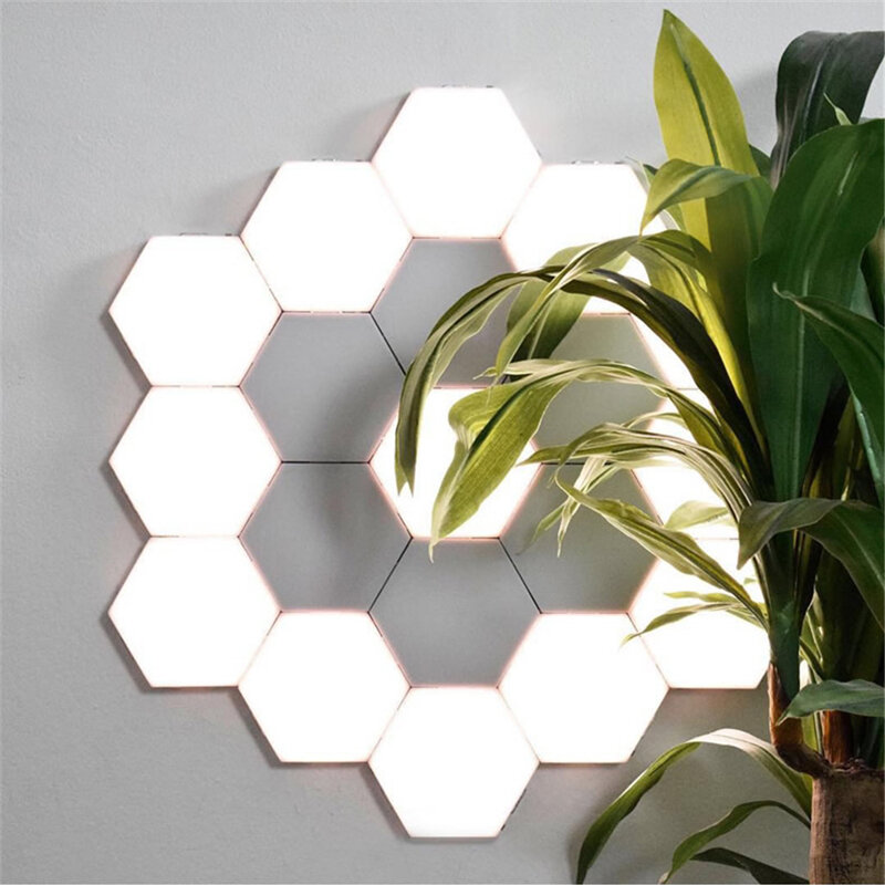 Veilleuses tactiles LED, style quantique et moderne, lampes hexagonales magnétiques et modulaires, éclairage de nuit créatif, luminaire pour décoration d'intérieur