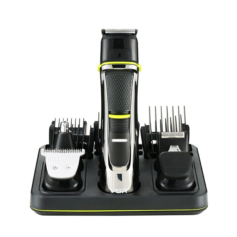 Vgr 11in 1 usb máquina de cortar cabelo barba trimer corpo rosto máquina de cortar cabelo elétrica aparador de pêlos barba profissional à prova dwaterproof água
