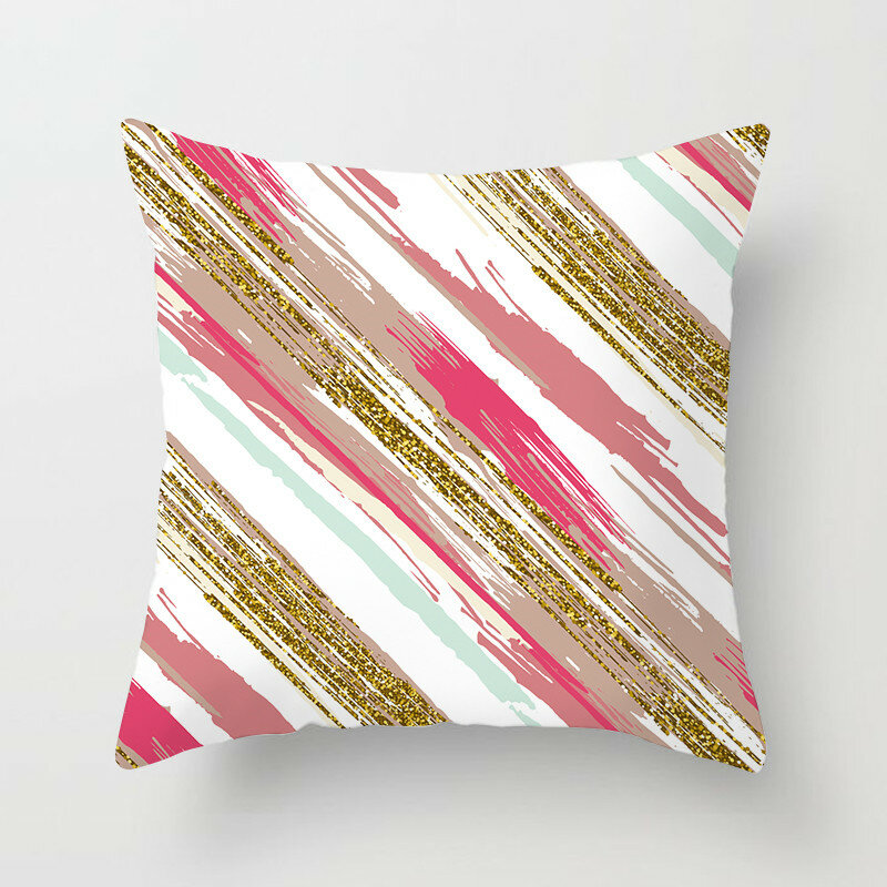 Fuwatacchi Geometric Cushion Cover Striped Colorful   Soft Throw Pillow Cover Decorative Sofa Pillow Case Pillowcase