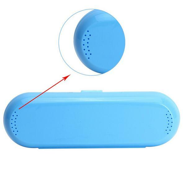 แบบพกพาไฟฟ้าแปรงสีฟัน Holder Case กล่องกลางแจ้งฟันแปรง Camping Storage สำหรับ Oral B สีชมพูสีขาวสีฟ้า1PC
